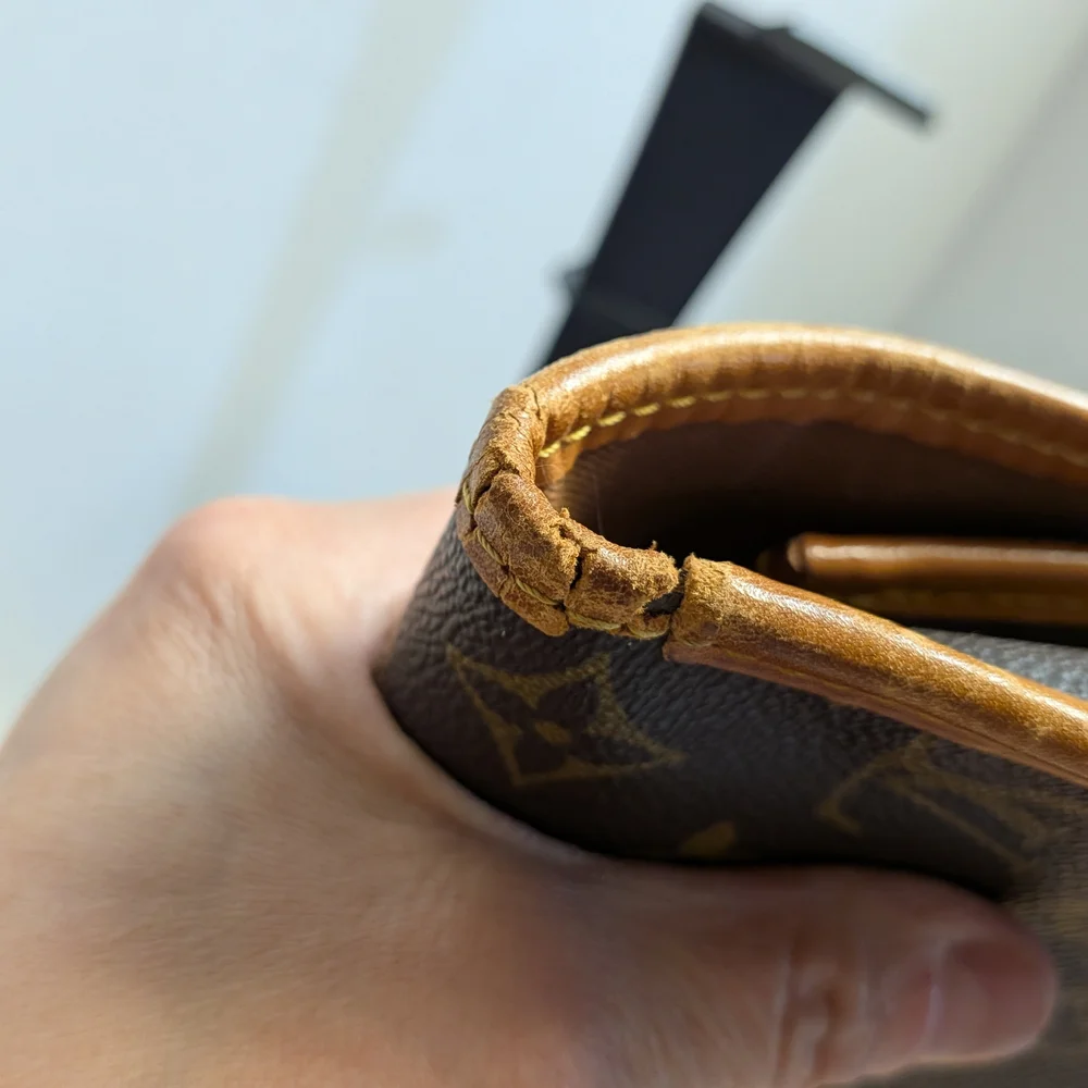 Louis Vuitton Monogram Canvas Satchel in Brown and Tan Leather Trim Gorgeous can - Picture 5 of 12